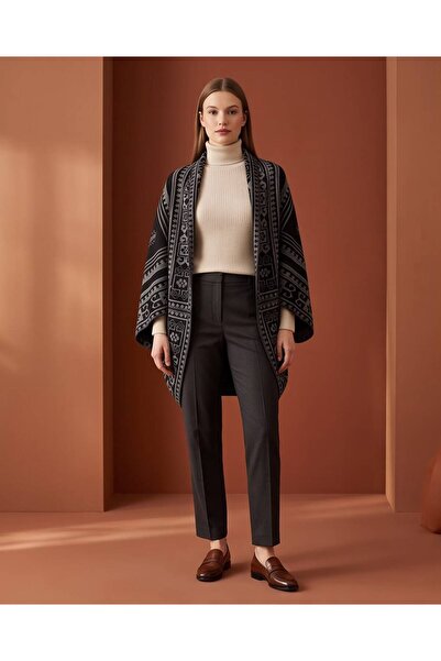 Trend Kapında Kimono Poncho pentru femei, model Turco cu model etnic