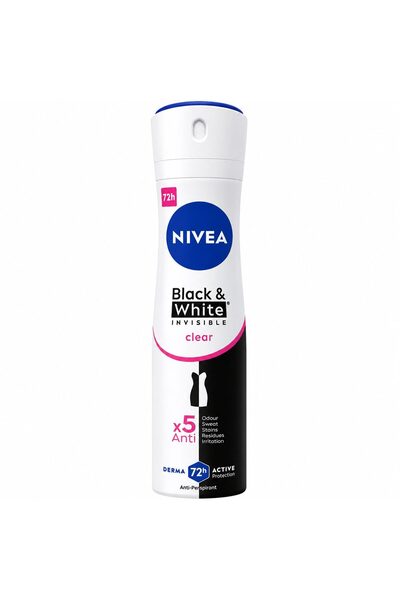 NIVEA Spray Deodorant Antiperspirant, NIVEA</DNTCTMS>,  Invisible Clear, 150 ml