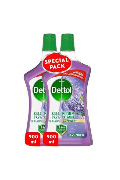 Dettol Anti-Bacterial Floor Cleaner Lavender Scent 2 x 900 ml