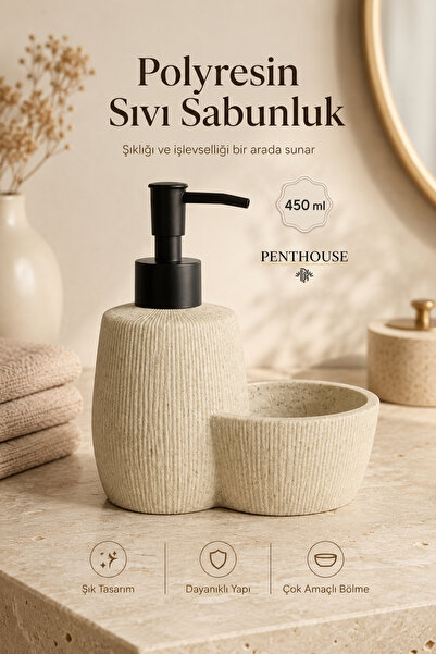 Penthouse Dozator za tečni sapun od poliresina 450 ml Višenamenski dozator za...