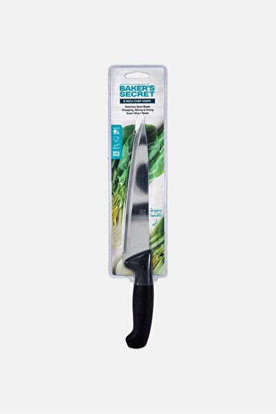 Baker's Secret 8 Inches Stainless Steel Chef Knife, Black