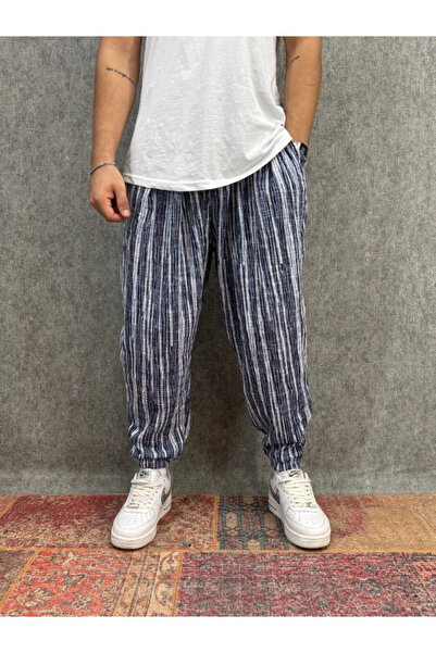FıttingRoom Elastic Waist Pleated Patterned Half-Shalwar