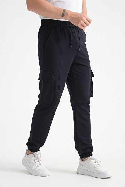 Shooter Sportswear Jogger pentru bărbați, albastru marin, cu buzunare cargo ș...
