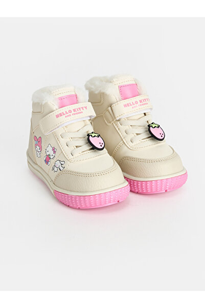 LC Waikiki Vizyon New Season Ecru Printed Fur Girls' Sneaker