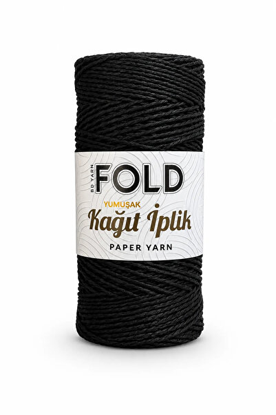 BD fold yarn Soft Paper String Black 200 Grams Knitting String Bag String