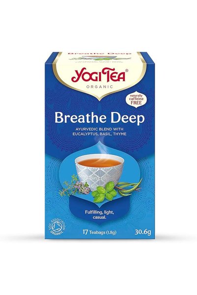 Yogi Tea شاي أعشاب عضوي، خالٍ من الكافيين بشكل طبيعي، مزيج من الأوكالبتوس وال...