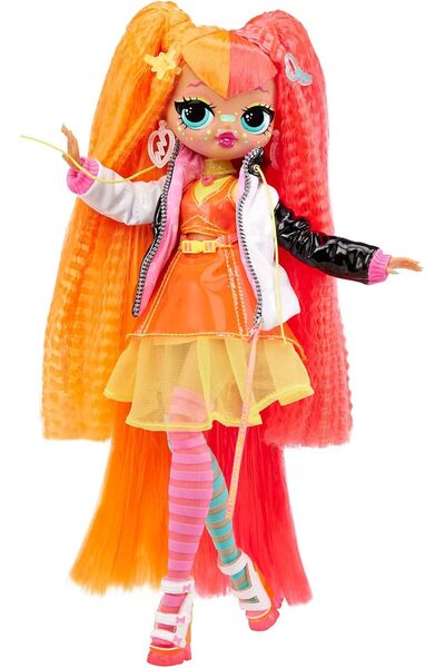 L.O.L. SURPRISE 707 OMG Fierce Neonlicious Fashion Doll, 11.5-Inch Poseable D...