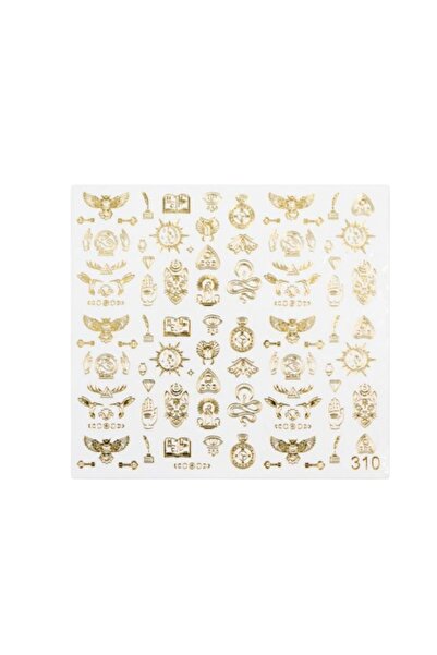 OEM Stickere decorative pentru unghii, design elegant, auriu, 30 folii