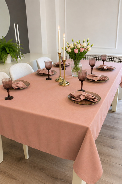 Decamor home Pink Dertsiz Tablecloth (Napkins Not Included)