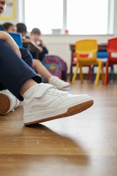 Tuğba Ortopedi 756 Orthopedic Unisex Children's White Sneaker
