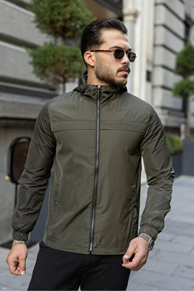S&M CLOTHİNG New Season Water and Wind Proof Men's Raincoat with Pocket Detai...