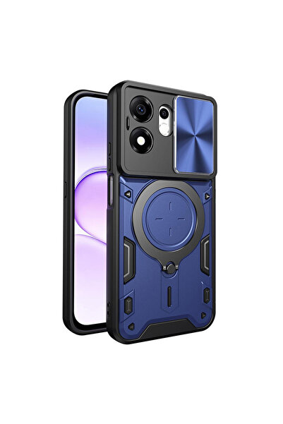 OEM Husa pentru Honor 600 Smart SSKY258 Stand Bumper Holster, Albastru, Otel ...