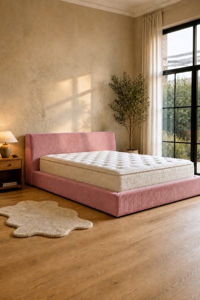 GOOD NİGHT Kanyon Yatak Baza Başlık Set – Torba Yaylı Ortopedik Yatak, Yumuşa...