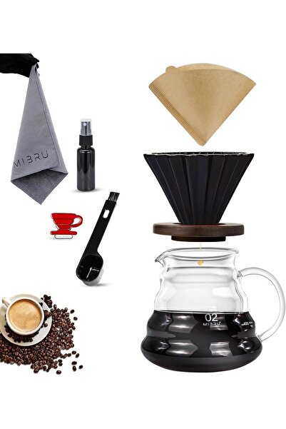 MIBRU V60 Coffee Set Drip Coffee Maker Set Machine Drip Brew Set Contains 5-P...