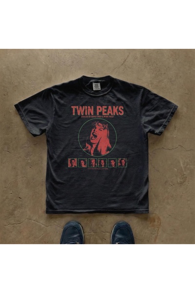 Twın Peaks Baskılı Unisex Oversize T-Shirt