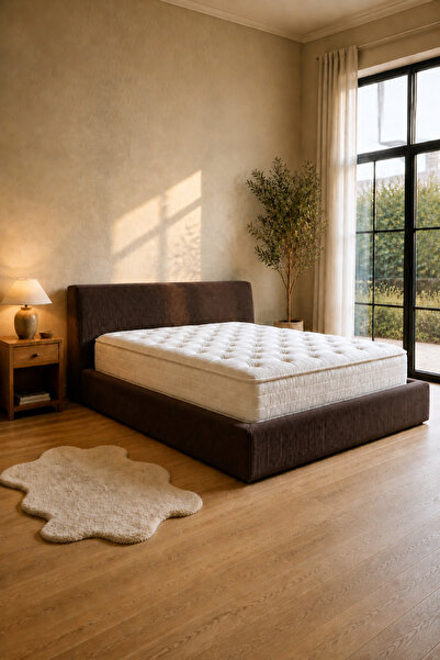 GOOD NİGHT Kanyon Yatak Baza Başlık Set – Torba Yaylı Ortopedik Yatak, Yumuşa...
