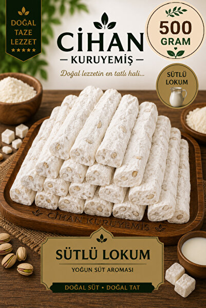 Cihan Kuruyemiş 500gr. Sütlü Fitil Lokum