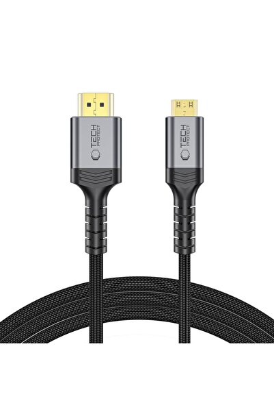 Tech-Protect Кабел UltraBoost Mini HDMI към HDMI 2.1, 8K 60Hz, 4K 120Hz, 2м, ...