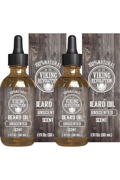 viking revolution زيت تصفيف الشعر وزيت اللحية - زيت الأرغان والجوجوبا الطبيعي...