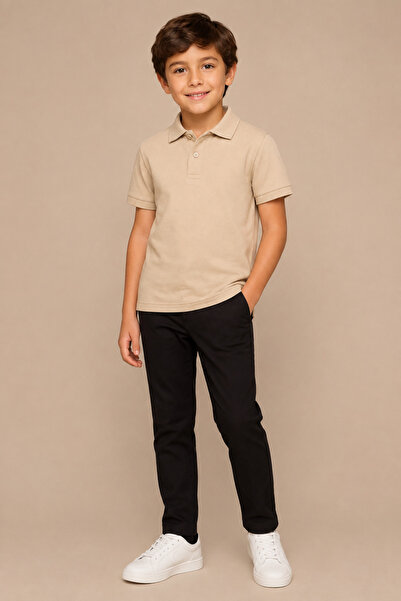 Soweto Children's Unisex Polo Collar Short Sleeve 100% Cotton Basic T-Shirt C...