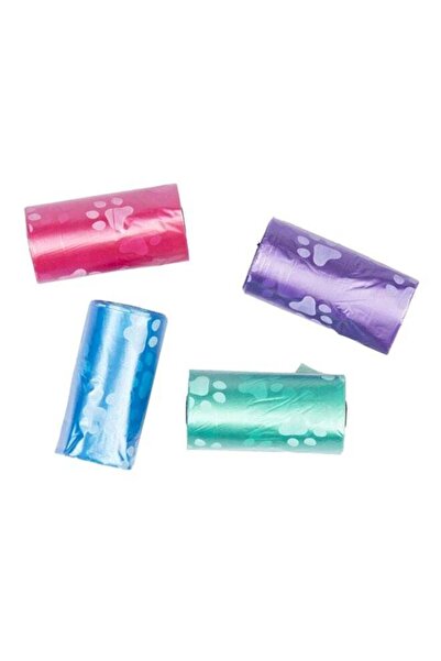 Duvo Pedia plus Dog Waste Bags Paws Made Of Plastic Multicolour 4X20 Piece