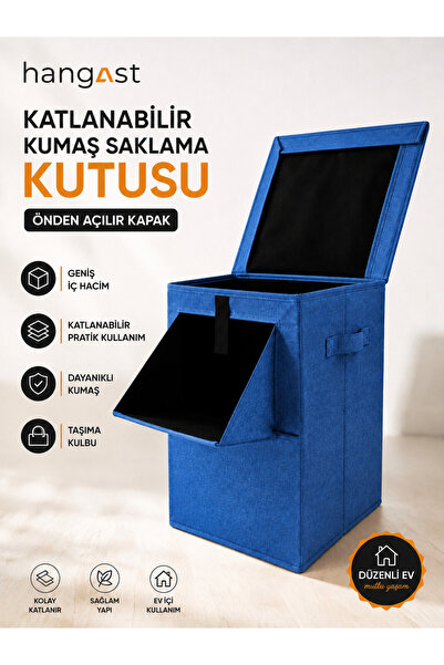 HANGAST Katlanabilir Kapaklı Kirli Çamaşır Sepeti 78 L | Çok Amaçlı Düzenleyi...
