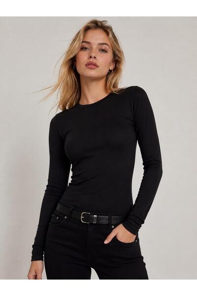 POLYMOOD Set of 2 95% Cotton Crew Neck Sweatproof Breathable Long Sleeve Bodysuits