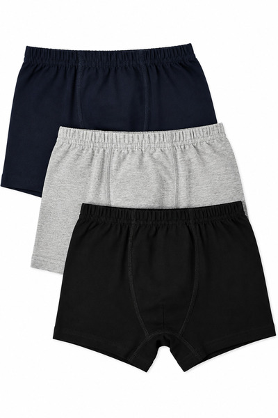 westicgiyim Boys' Boxer 3-Pack - Cotton Flexible Waistband Comfortable Fit Na...
