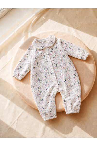 tinibud GOTS Sertifikalı Kumaş %100 Pamuk Müslin Unisex Bebek Tulumu 3-6-9-12...