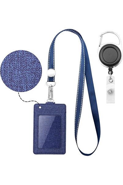 LifeBasis Lifemate Badge Holder - Leather Id Card Holder with 3 Card Slots an...