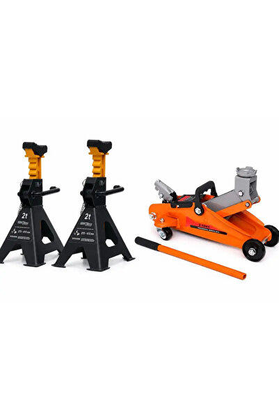 Kraft&dele Hydraulic car jack kit 2T, Kraft&Dele, KD1377 + 2 car stands Auto ...