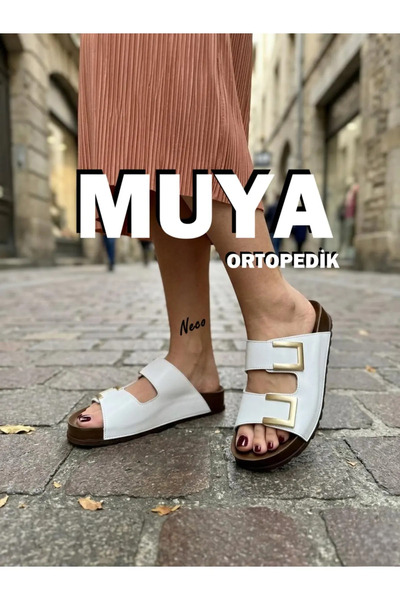 Generic Brand Papuci anatomici pentru femei MUYA ASPENDOS, cu benzi duble, uș...