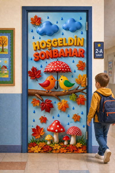 PROMISEBACKDROP2 190x75cm Husă elastică pentru ușa sălii de clasă, Bine ați v...