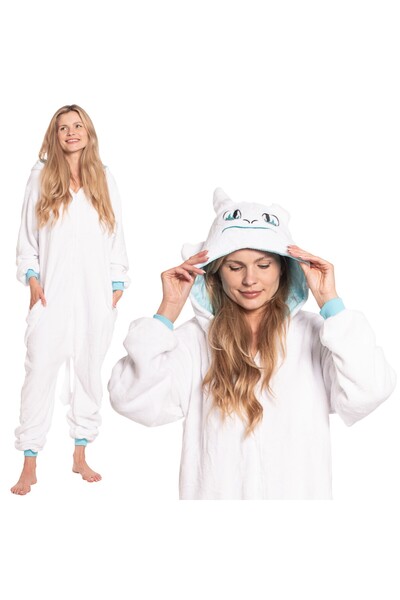 OtherMax Kigurumi Furia Albă - Transformă-te în Dragon! - Salopetă damă onesi...
