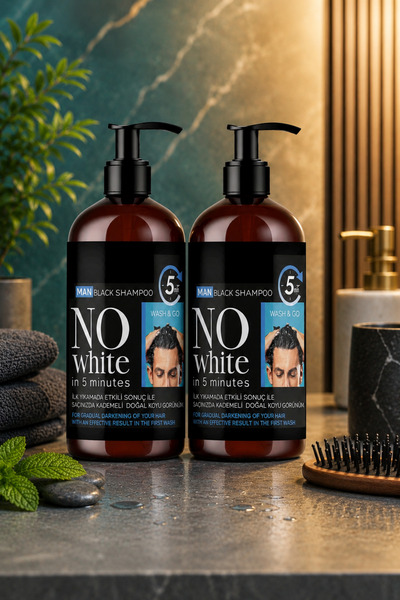 Metas Mark No White Man Black Shampoo Erkeklere Özel Siyah Saç Bakım Şampuanı...