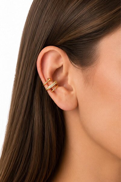 New Obsessions Triple Line Zircon Cartilage Earrings