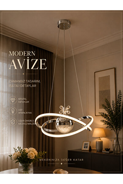 Bedir Home Led Avize Lamba Ledli Salon Mutfak Oda Hol Ledli Avize