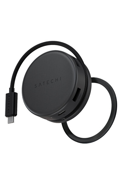 Satechi OntheGo 7 in 1 USB-C Slim Multiport Adaptör Siyah