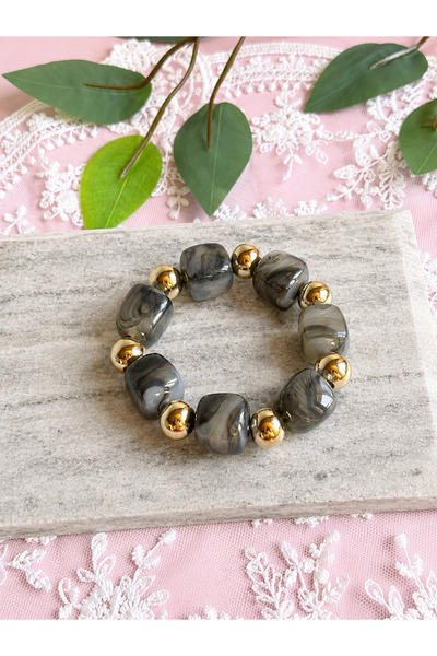 FLAWSOME JEWELRY STORE Elastic Natural Stone Bracelet Handmade