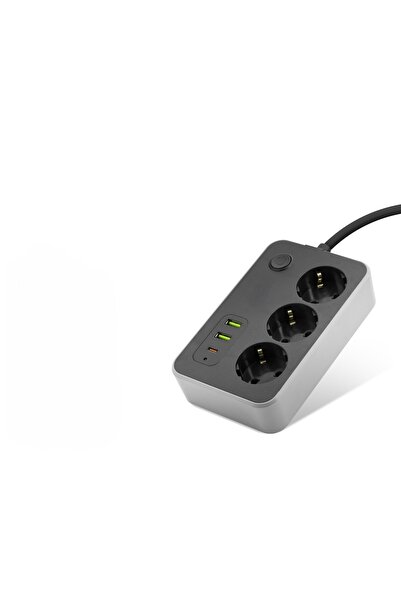 Skygo Grounded Thermal Current Protected Extension Cable with Switch 3 Socket...