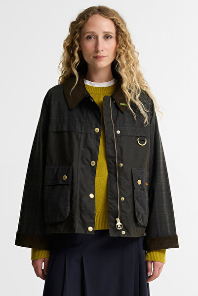 Barbour Icons Reimagined Tartan Spey Yağlı Ceket OL71 Classic Tartan Olive