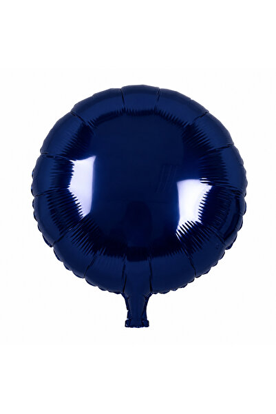 tedaks 1 Piece 18 Inch 45 cm Round Navy Blue Foil Balloon