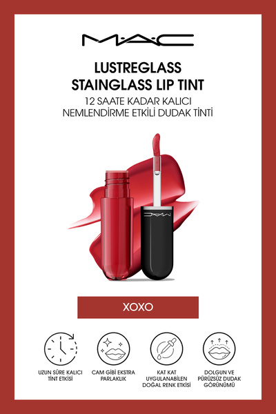 M.A.C Lustreglass StainGlass Lip Tint - 12 Saate Kadar Kalıcı Nemlendirme Etk...