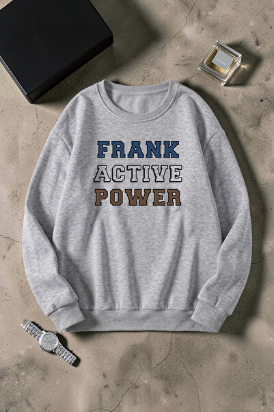 trendypassion Unisex Frank Active Power Printed Crew Neck Sweatshirt