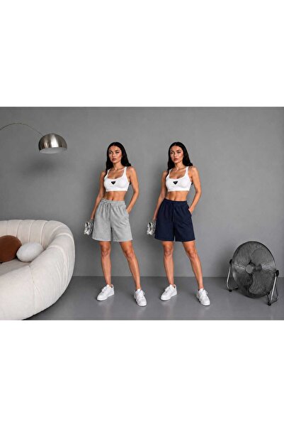 JULİA MODA 2 τεμάχια γυναικεία σορτς κατάλληλα για αθλητική και καθημερινή χρ...