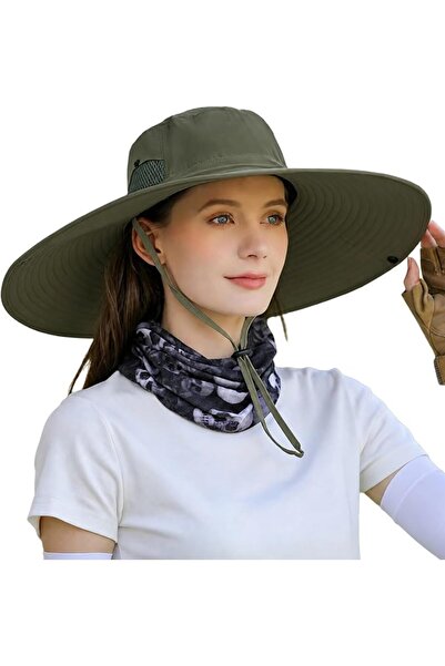 Huamulan Wide Brim Sun Protection Hat, Unisex Breathable Hats for Outdoor, Hi...