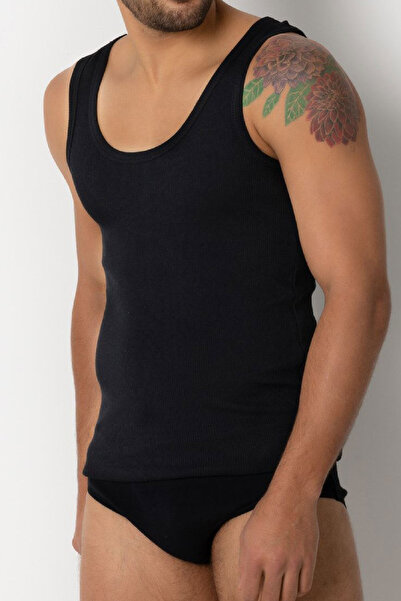 Hepsine Rakip Men's Strappy Bamboo Camisole Undershirt Ribbed