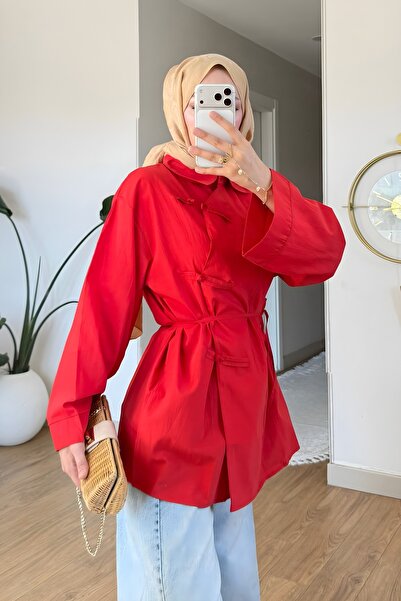 İmajButik Tunica lejeră roșie cu șireturi