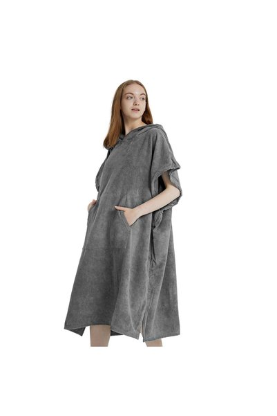 Choice 78x110cm Light Grey Surf Poncho Towel Poncho Quick-Dry Towel Hoodie Mi...