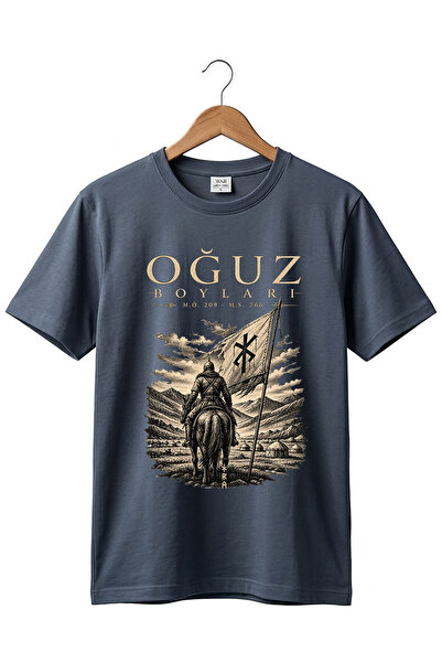 The Baski Oğuz Boys Göktürk Motifed Historical Turkish Warrior Printed 100% C...